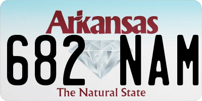 AR license plate 682NAM