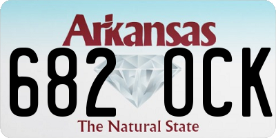 AR license plate 682OCK