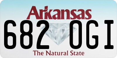 AR license plate 682OGI