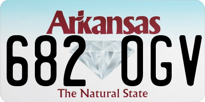 AR license plate 682OGV