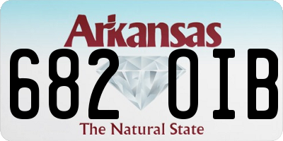 AR license plate 682OIB