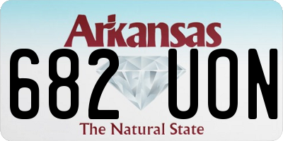 AR license plate 682UON