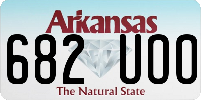 AR license plate 682UOO