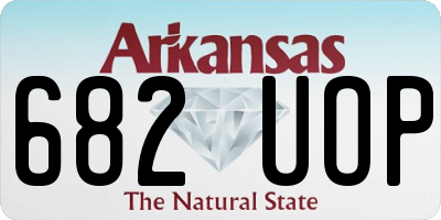 AR license plate 682UOP
