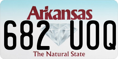 AR license plate 682UOQ