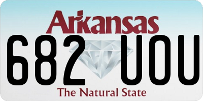 AR license plate 682UOU