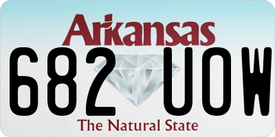 AR license plate 682UOW
