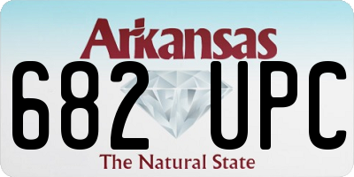 AR license plate 682UPC