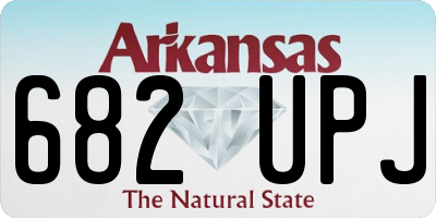 AR license plate 682UPJ