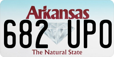 AR license plate 682UPO
