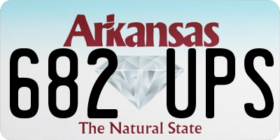AR license plate 682UPS