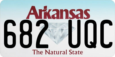 AR license plate 682UQC
