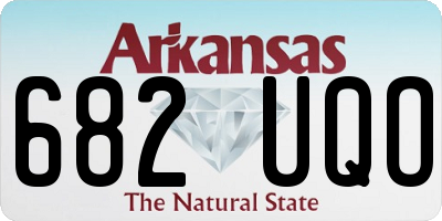 AR license plate 682UQO