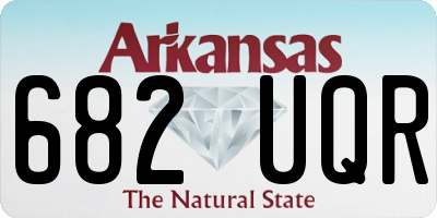 AR license plate 682UQR