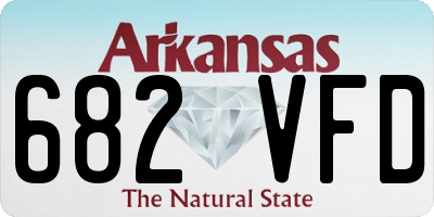 AR license plate 682VFD