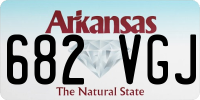 AR license plate 682VGJ