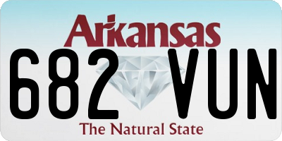 AR license plate 682VUN