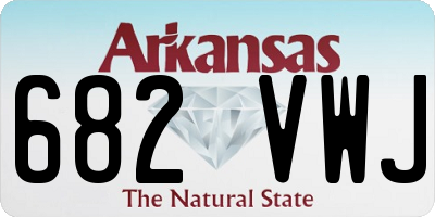 AR license plate 682VWJ
