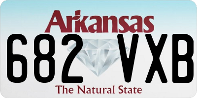 AR license plate 682VXB