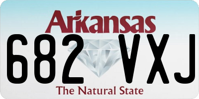 AR license plate 682VXJ