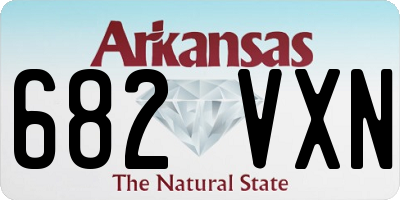 AR license plate 682VXN