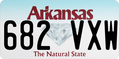 AR license plate 682VXW