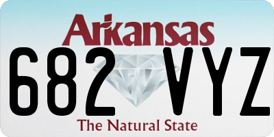 AR license plate 682VYZ