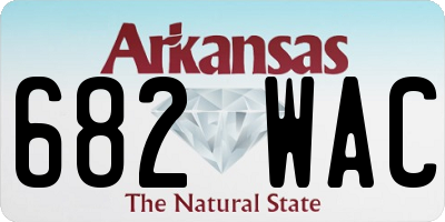 AR license plate 682WAC