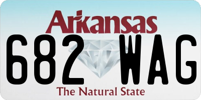 AR license plate 682WAG