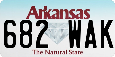AR license plate 682WAK