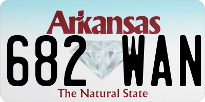 AR license plate 682WAN
