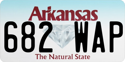 AR license plate 682WAP