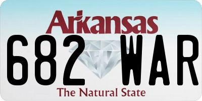 AR license plate 682WAR