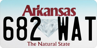 AR license plate 682WAT