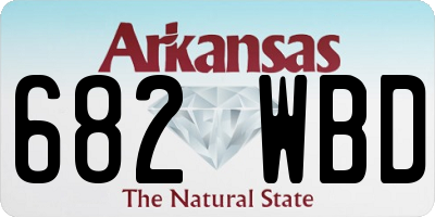 AR license plate 682WBD