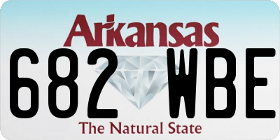 AR license plate 682WBE