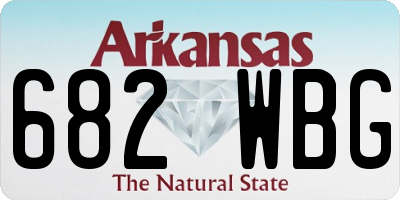 AR license plate 682WBG
