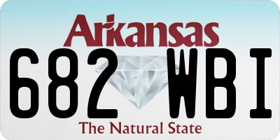 AR license plate 682WBI