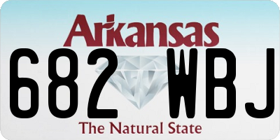 AR license plate 682WBJ