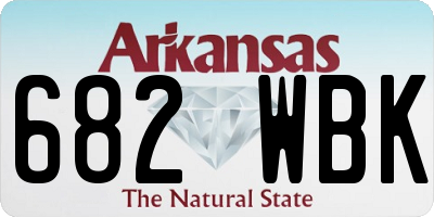 AR license plate 682WBK