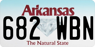 AR license plate 682WBN