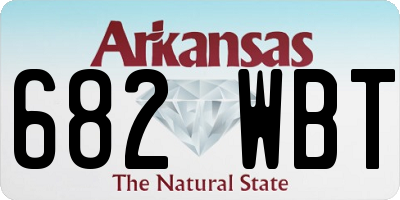 AR license plate 682WBT