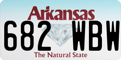 AR license plate 682WBW