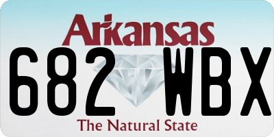 AR license plate 682WBX