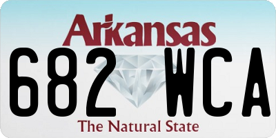 AR license plate 682WCA