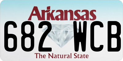 AR license plate 682WCB