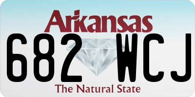 AR license plate 682WCJ