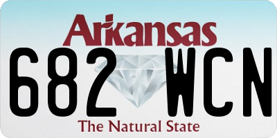 AR license plate 682WCN