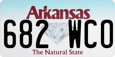 AR license plate 682WCO