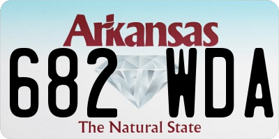 AR license plate 682WDA
